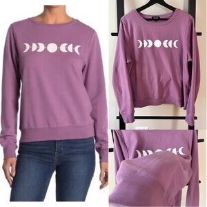 Wildfox Moon Phases Lavender Sweatshirt Stretchy Women’s L